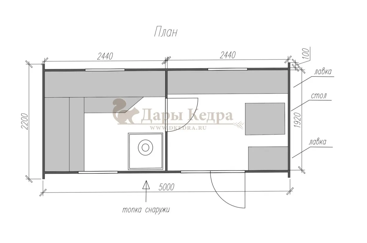 Овальная-Окта баня-бочка из кедра 5х2,2 метра